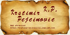 Krstimir Pejčinović vizit kartica